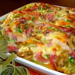 Гратен з грибами і беконом