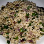 Перлова каша з молодим часником