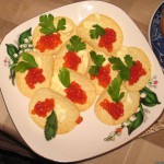 Закуска з червоною ікрою