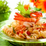 Паста з болгарським перцем і креветками