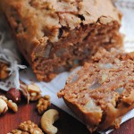 Медово-шоколадний  кекс з яблуками та горіхами