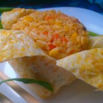 Гарнір рис з овочами і креветками