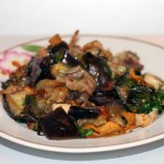 Рагу з баклажанів і лісових грибів