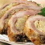 Свиняча грудинка, фарширована капустою