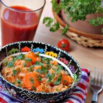 Пісний рис, тушкований з овочами