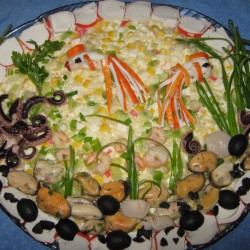 Салат з морепродуктів «Підводний світ»