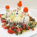 Новорічний святковий салат “Компанія сніговиків”